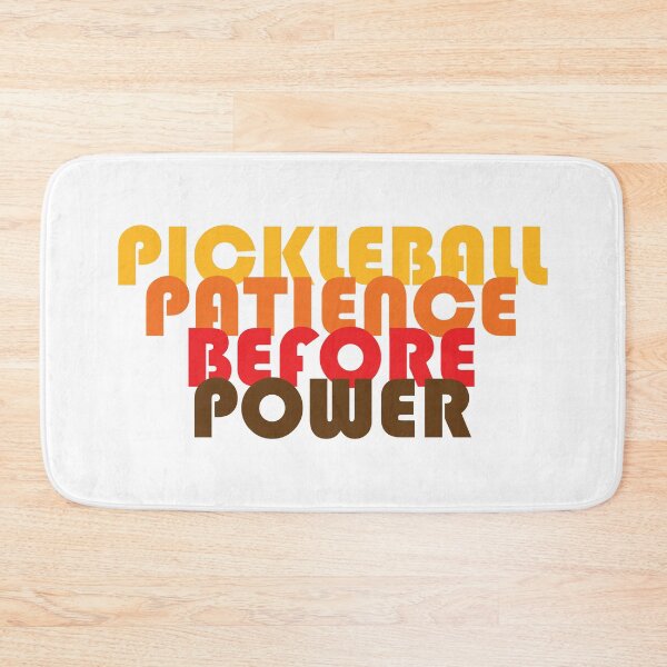 Item preview, Pickleball - Patience Before Power in yellow, orange and brown designed and sold by EvieWoj.