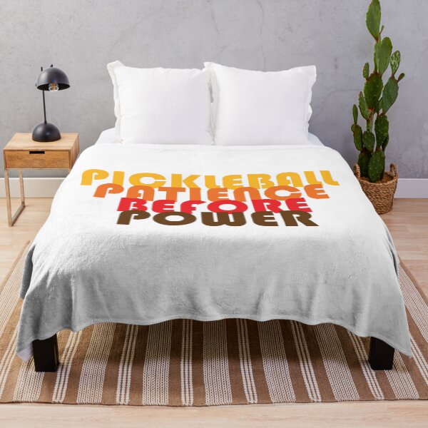 Item preview, Pickleball - Patience Before Power in yellow, orange and brown designed and sold by EvieWoj.