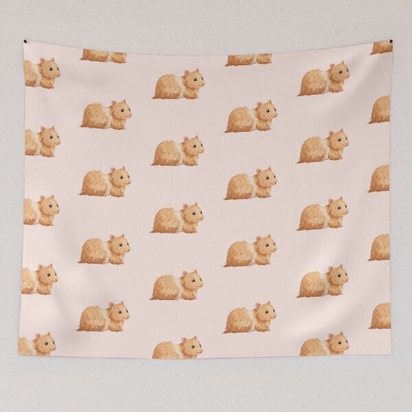 Item preview, Blonde Teddybear Syrian Hamster Cartoon designed and sold by PaperRain.