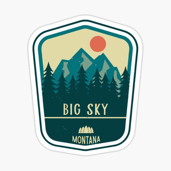 Big sky mountain montana Sticker
