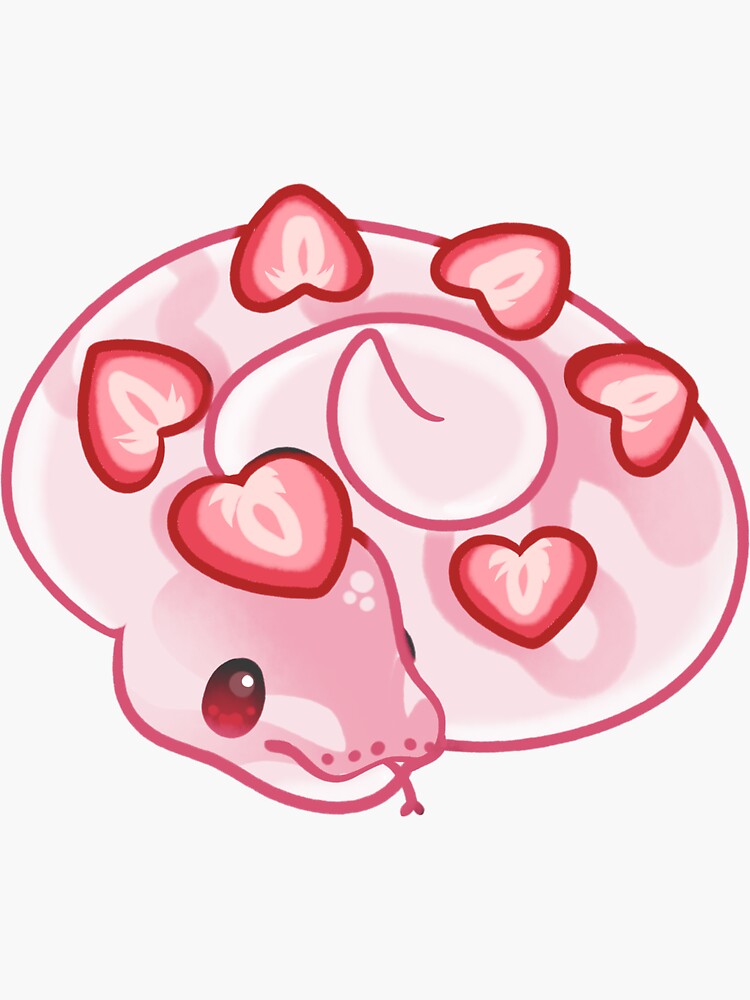 "Strawberry Snake" Sticker for Sale by SinnaBunnie Redbubble