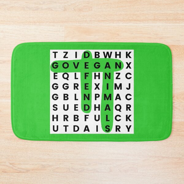 Item preview, Go Vegan Defend Animals | Find A Word Puzzle | Animal Rights designed and sold by EarlessPierre.