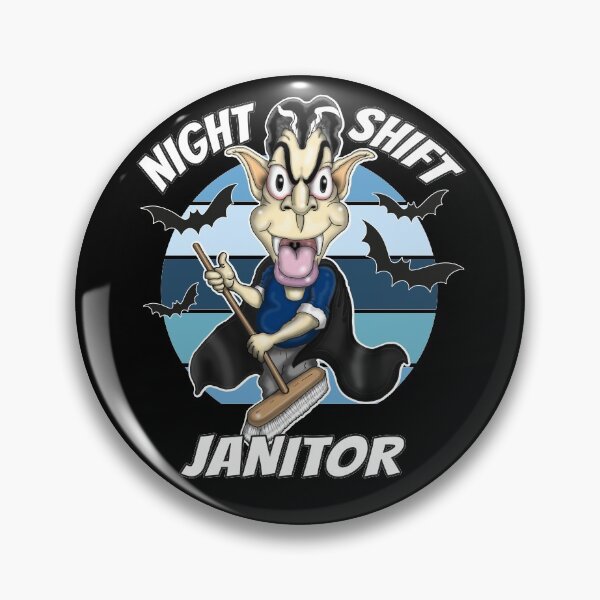 Item preview, Night Shift Janitor Funny Janitorial Cleaning Worker designed and sold by Status71.