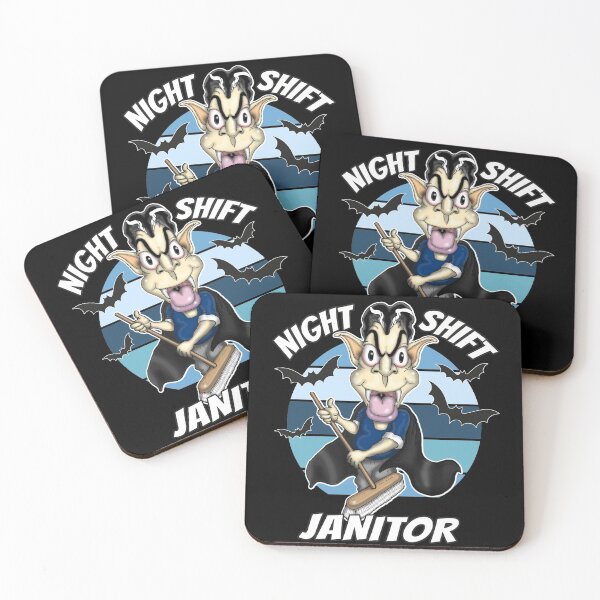Item preview, Night Shift Janitor Funny Janitorial Cleaning Worker designed and sold by Status71.