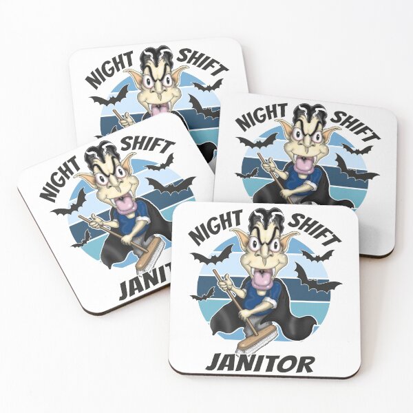 Item preview, Night Shift Janitor Funny Janitorial Cleaning Worker designed and sold by Status71.