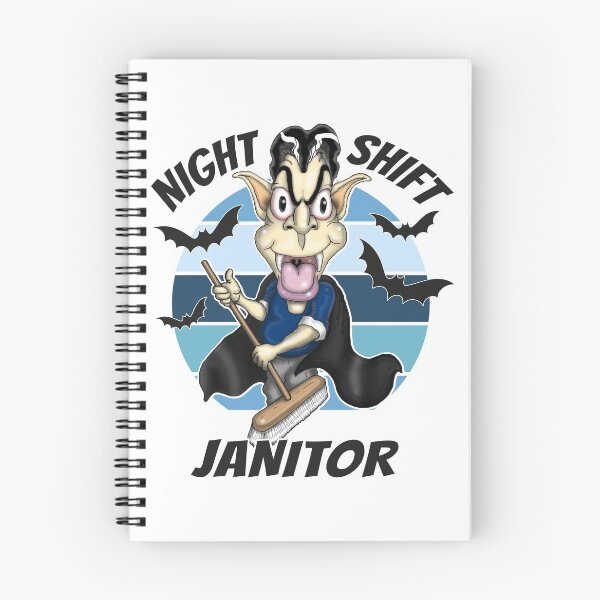 Item preview, Night Shift Janitor Funny Janitorial Cleaning Worker designed and sold by Status71.