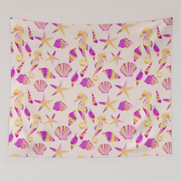 Item preview, Watercolor Under the Sea Pattern - Retro Purple designed and sold by monitdesign.