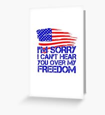 My Freedom American Flag Greeting Card
