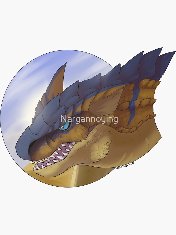 Tigrex Icon Sticker For Sale By Nargannoying Redbubble   Bg,f8f8f8 Flat,750x,075,f Pad,750x1000,f8f8f8 