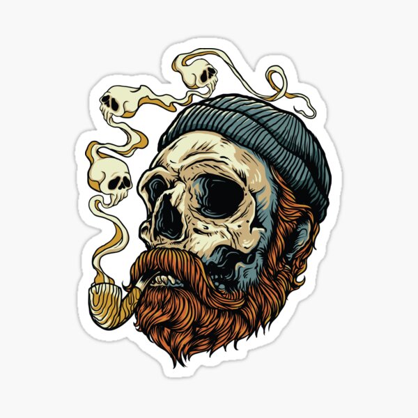 Item preview, Smoking Hipster Skull designed and sold by Sarat Shaji.