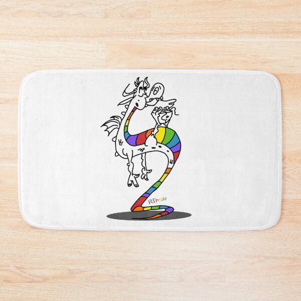 Item preview, Rainbow dragon drinking coffee designed and sold by RikkyTeesPride.