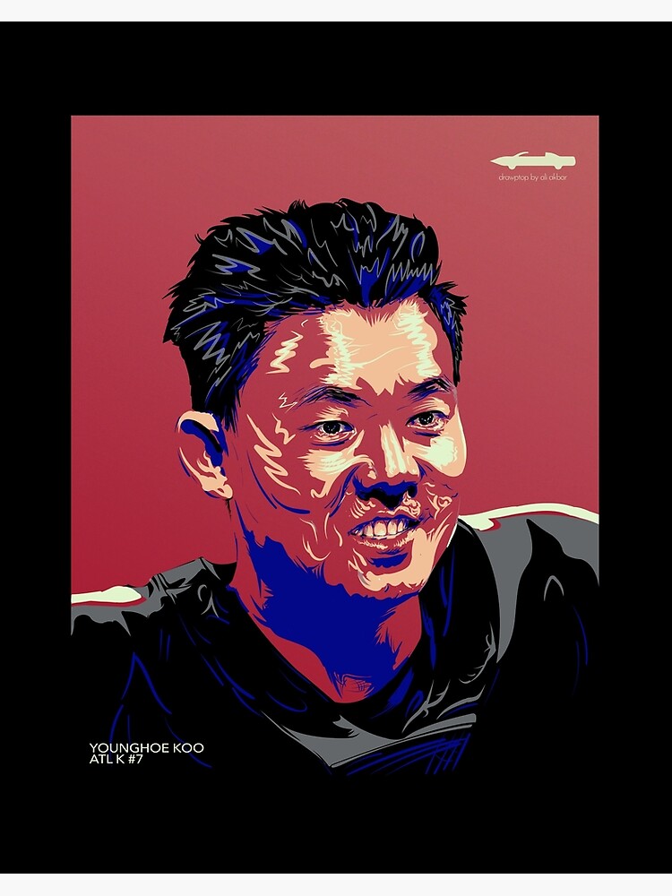 Younghoe Koo Football Paper Poster Falcons 2 - Younghoe Koo