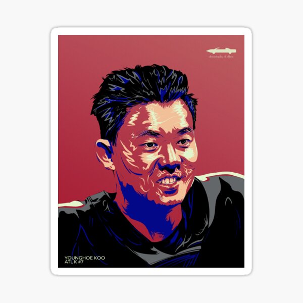 Younghoe Koo Falcons Kicker Sticker for Sale by Drawptop