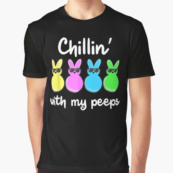 Vista previa del artículo con la obra «Divertido Chillin With My Peeps Niños Hombres Conejo de Pascua», diseñado y vendido por christinero2.