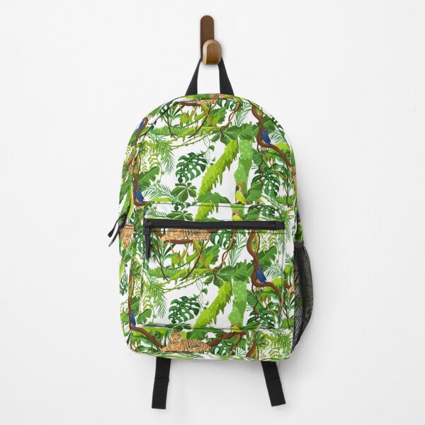 Item preview, Jungle Green Leaves, Tiger and Parrots designed and sold by silviaol.