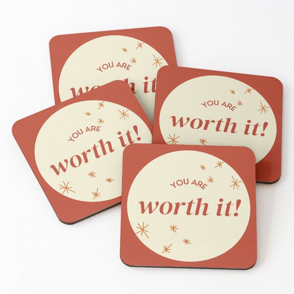 Item preview, you are worth it! daily motivation designed and sold by annabellely.
