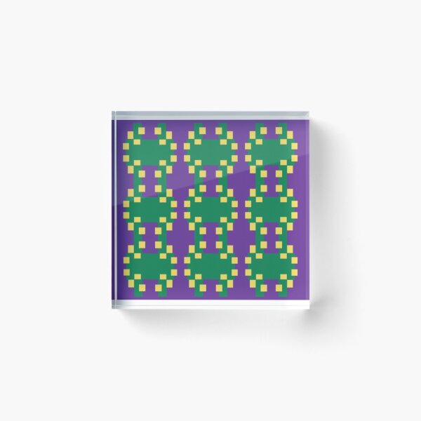 Item preview, Abstract Yellow Squared Dots Pattern on Purple designed and sold by Sendreka.