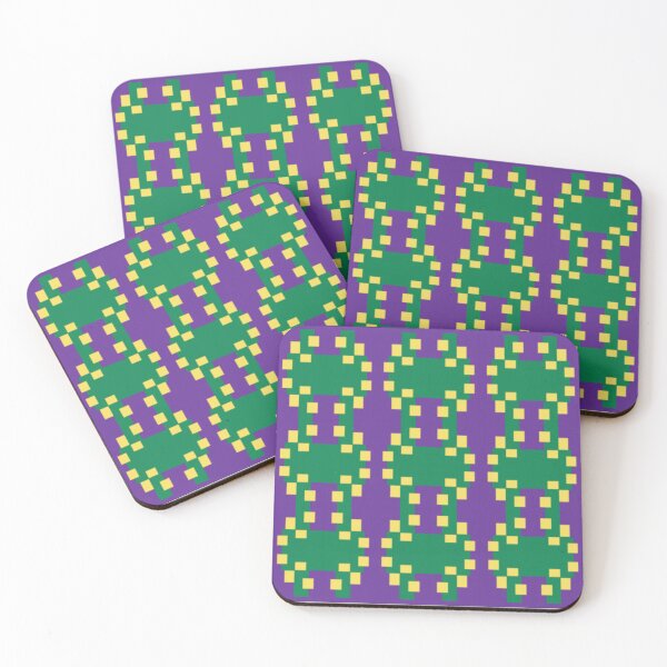 Item preview, Abstract Yellow Squared Dots Pattern on Purple designed and sold by Sendreka.