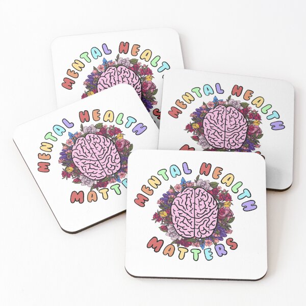 Item preview, Mental Health (Bright) Vinyl Sticker・Mental Health Stickers・Mental Health Art・Waterproof Stickers・Quote Stickers designed and sold by TrammelArt.