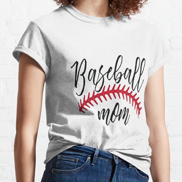  Baseball Mom Shirts for Women Funny Letter Print Tee