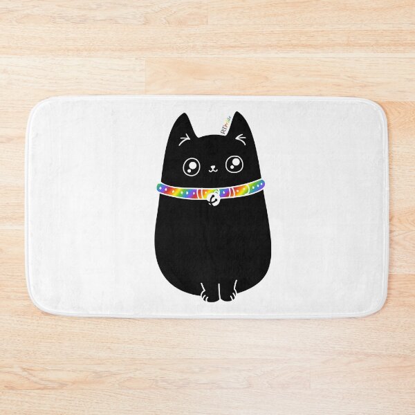 Item preview, Rainbow cat collar, black cat designed and sold by RikkyTeesPride.