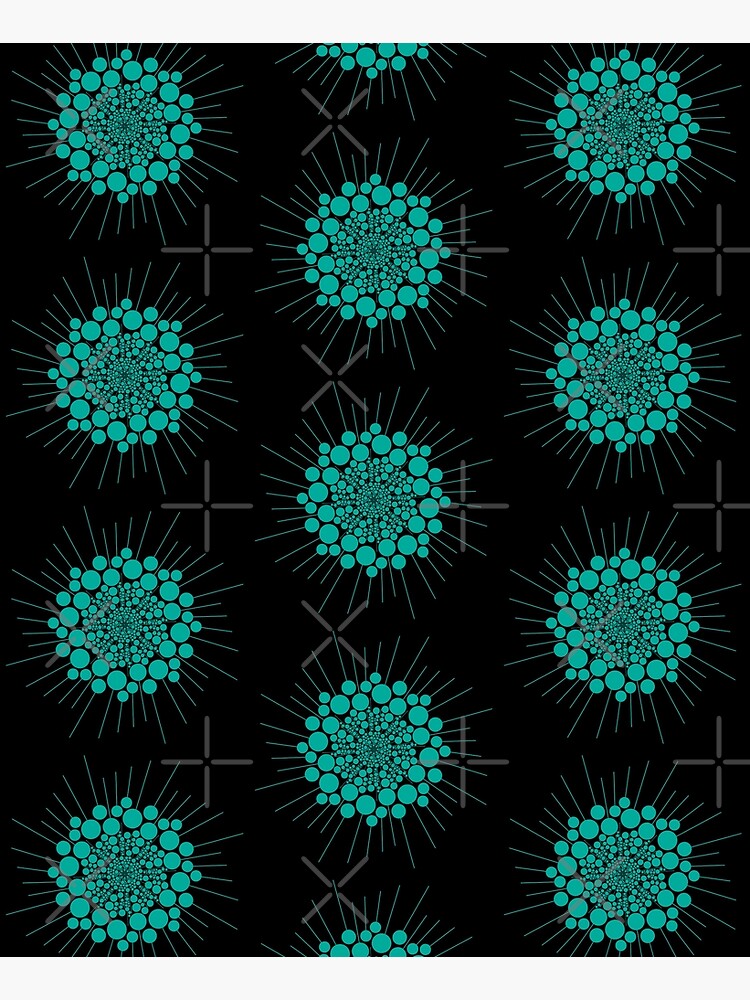 Teal Bubble Sun Abstract by that5280lady