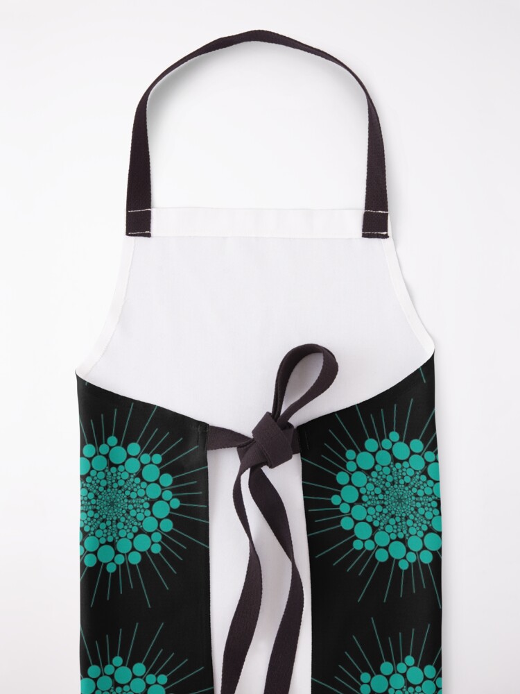 Alternate view of Teal Bubble Sun Abstract Apron