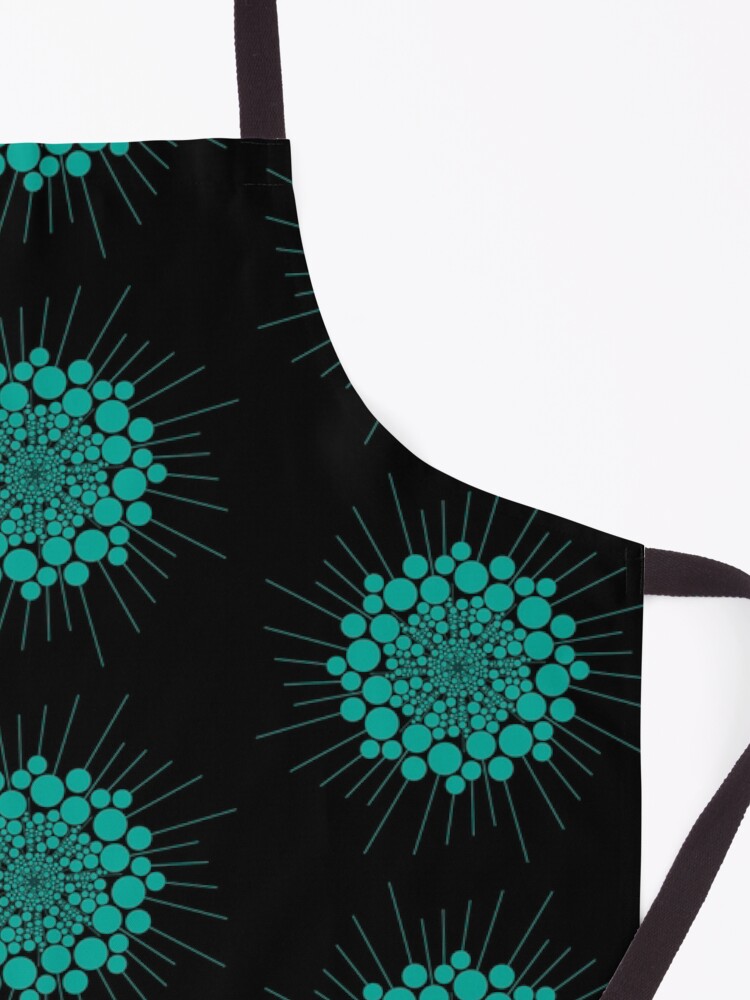 Alternate view of Teal Bubble Sun Abstract Apron