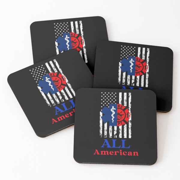 Item preview, All American EMS and Fireman American flag designed and sold by JustSaiyan1.