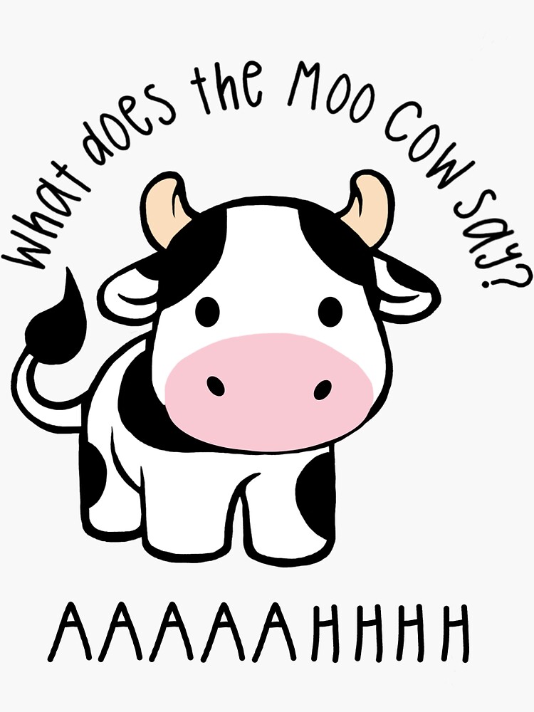 What Does The Moo Cow Say Sebastian Stan Sticker For Sale By Lrose 23 Redbubble