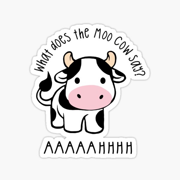 what does the moo cow say? Sebastian Stan Sticker
