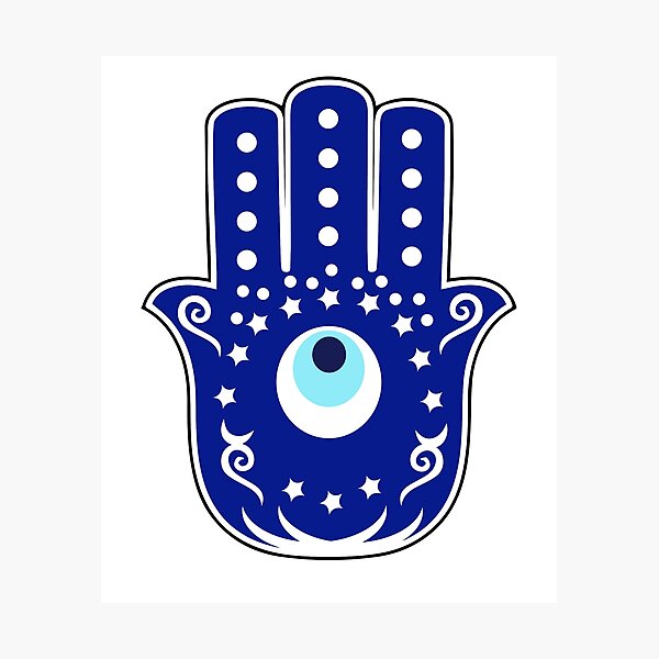 Item preview, Hamsa Hand Fatima Evil Eye designed and sold by Rustic Valley Studio.
