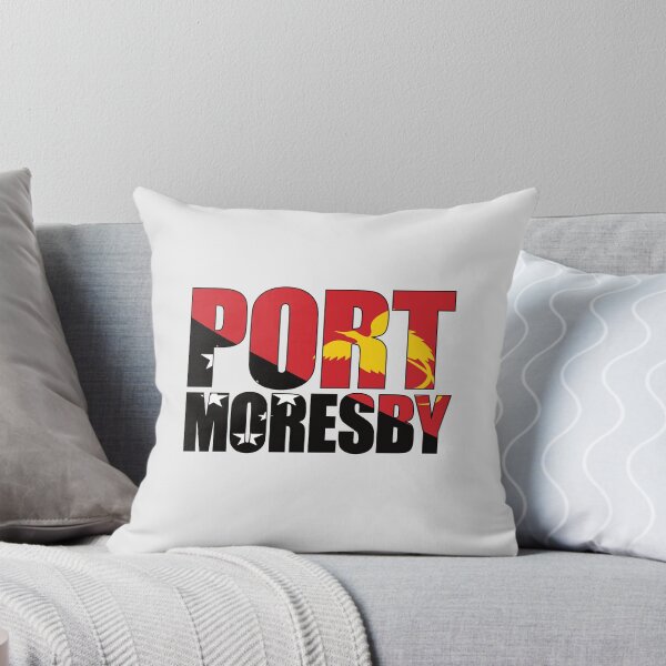 Item preview, Port Moresby with Papua New Guinea Flag designed and sold by PNG-pikinini.