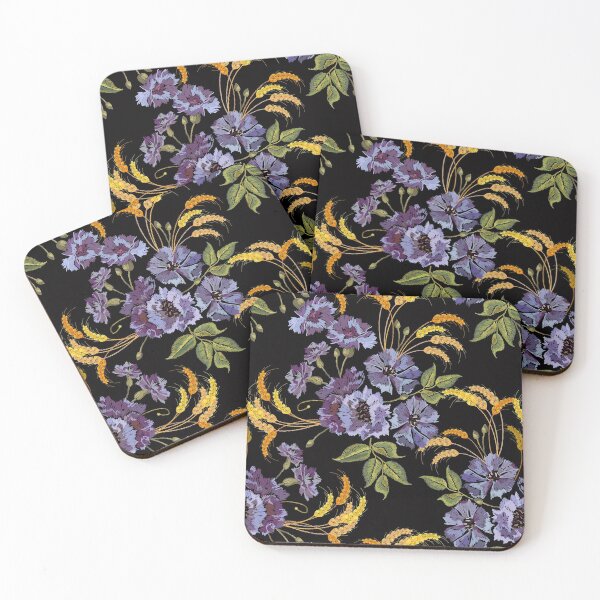 Item preview, Embroidery violet flowers designed and sold by matrioshka.