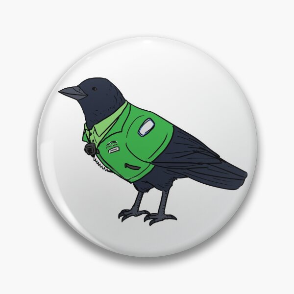 Item preview, Green Vancouver Train Station Crow designed and sold by Orcanadian.