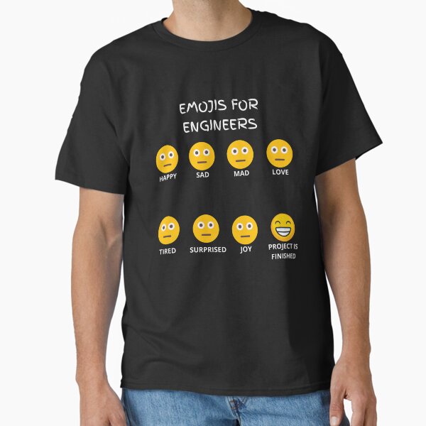 Vista previa del artículo con la obra «Emoji para ingenieros», diseñado y vendido por PrintedLemon.