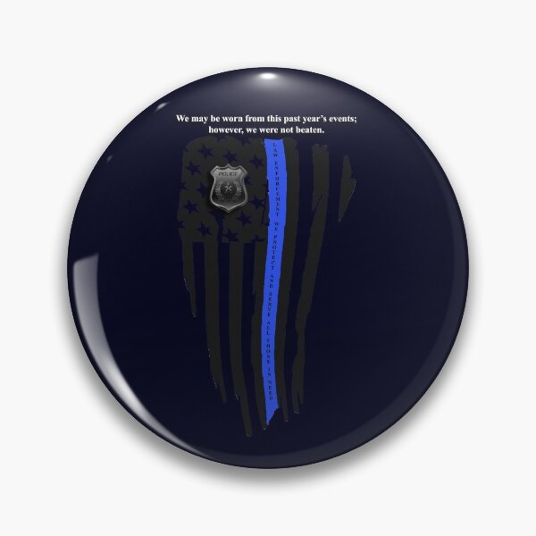 Item preview, Worn Thin Blue Line - Police Flag designed and sold by DonaldsGraphics.