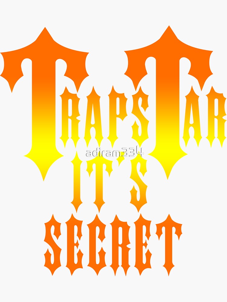 "trapstar gold" Sticker by adiram334 Redbubble