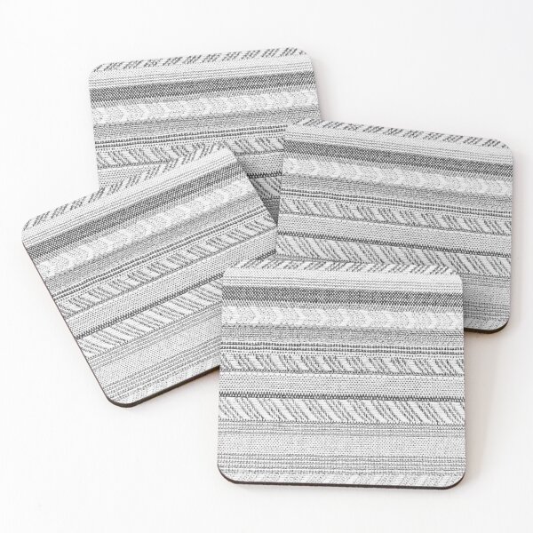 Item preview, Textured Horizontal Striped Fabric in Grays - Trompe L'oeil designed and sold by AlteredAtelier.