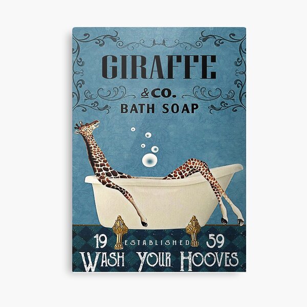 Aperçu de l'œuvre Affiche de girafe de Bath Soap Company créée et vendue par CtiradRybar-01.