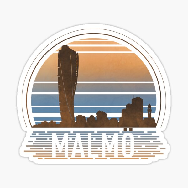 Item preview, Malmö Sweden - Retro Sunset - Turning Torso designed and sold by tanimator.