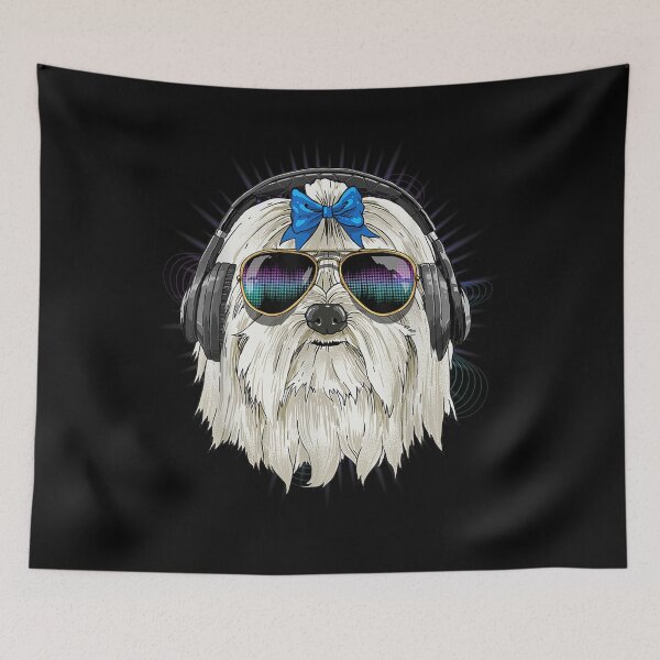 Item preview, Music Maltese Dj With Headphones Musical Dog Lovers  designed and sold by mylahKristian.