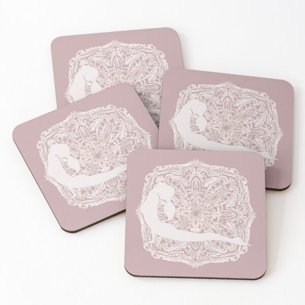 Item preview, Mandala with Cobra Yoga Pose (Rose Gold) designed and sold by squishyrainbow.