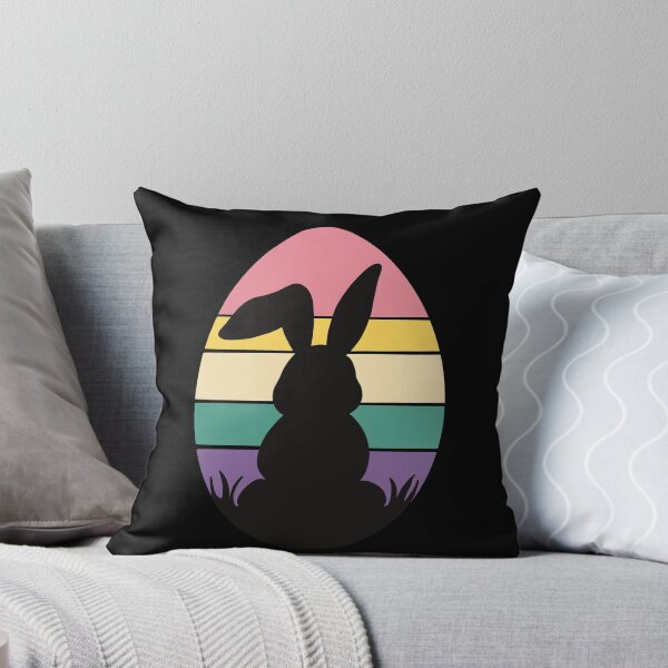 Item preview, Easter Egg and Bunny Pastel Retro Sunset Silhouette  designed and sold by Lady-Lilac.