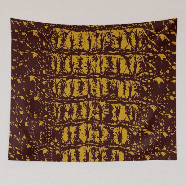Item preview, Dark Gold and Light Gold Crocodile Skin designed and sold by DesignFantazia.