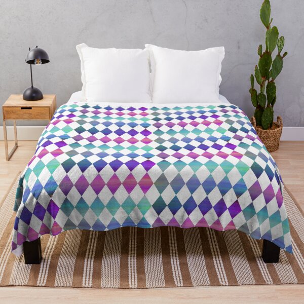 Item preview, Checkers Diamonds in Blues and Berries Variation 3 designed and sold by patternedprints.