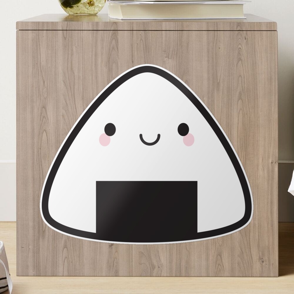 Cute chibi panda bear and Kawaii rice ball cartoon' Sticker