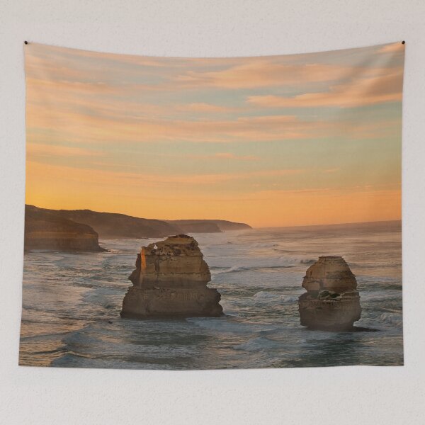 Item preview, Gog and Magog Seastacks at Sunrise designed and sold by Catherine Reading.
