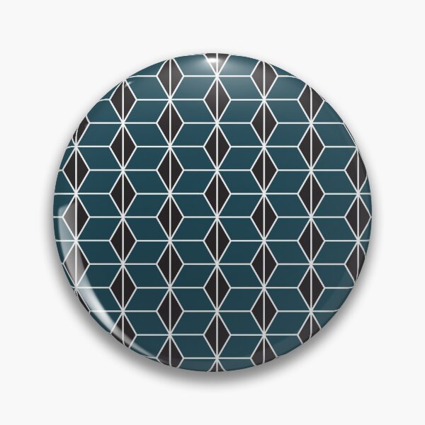 Item preview, black and white geometric print with blue background designed and sold by ddesignnstudio.