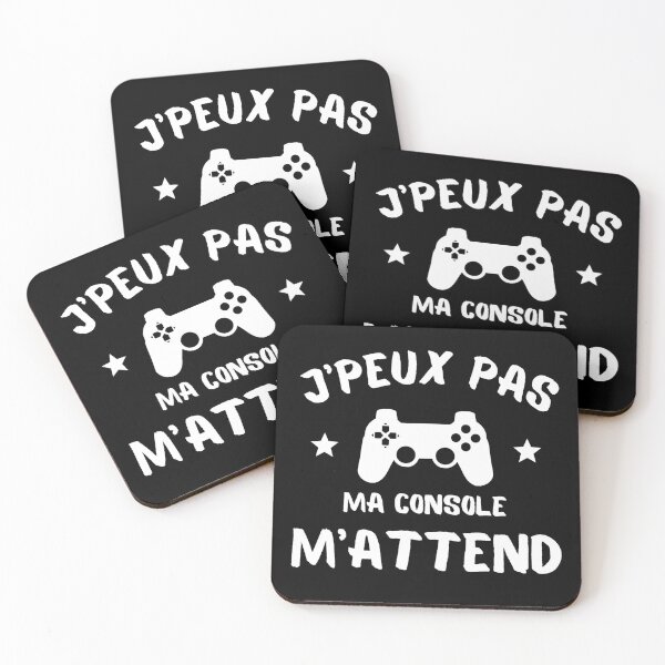 Aperçu de l'œuvre Je peux pas ma console m'attend humour gamer geek créée et vendue par joozybart.